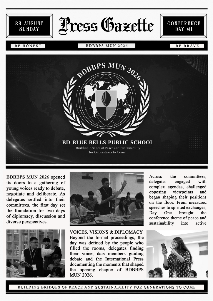 BDBBPS MUN 2026 Day 1
